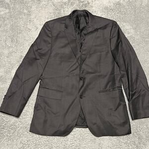 Hugo Boss Blazer Mens 40S Black Reda Super 100 Wool Two Button Sport Coat